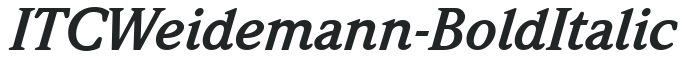 ITCWeidemann-Bold Italic preview