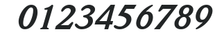 ITCWeidemann-Bold Italic numbers preview