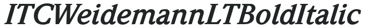 ITC Weidemann LT Bold Italic preview