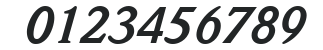 ITC Weidemann LT Bold Italic numbers preview