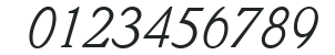 ITC Weidemann LT Book Italic numbers preview
