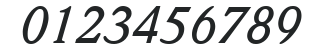 ITC Weidemann LT Medium Italic numbers preview