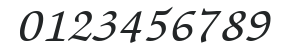 ITCZapfChancery-Italic numbers preview
