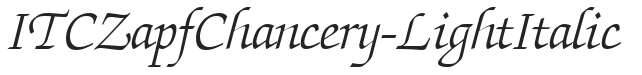 ITCZapfChancery-Light Italic preview