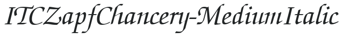 ITCZapfChancery-Medium Italic preview