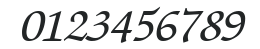 ITCZapfChancery-Medium Italic numbers preview