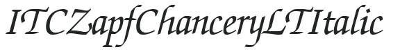 ITC Zapf Chancery LT Italic preview