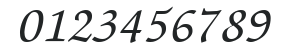 ITC Zapf Chancery LT Italic numbers preview
