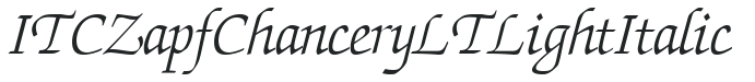 ITC Zapf Chancery LT Light Italic preview