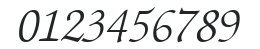 ITC Zapf Chancery LT Light Italic numbers preview