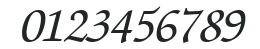 ITC Zapf Chancery LT Medium Italic numbers preview