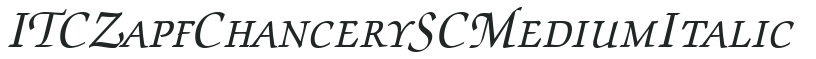 ITC Zapf Chancery SC Medium Italic preview
