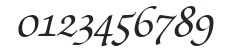 ITC Zapf Chancery SC Medium Italic numbers preview