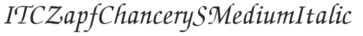ITC Zapf Chancery S Medium Italic preview