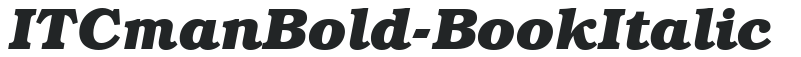 ITCmanBold-Book Italic preview