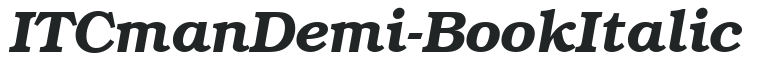 ITCmanDemi-Book Italic preview
