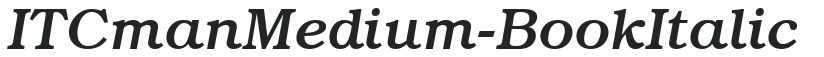 ITCmanMedium-Book Italic preview
