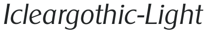 Icleargothic-Light letters preview