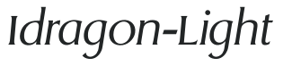 Idragon-Light letters preview
