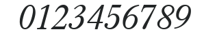 Imminent-RegularItalic numbers preview