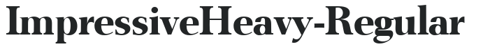 ImpressiveHeavy-Regular letters preview