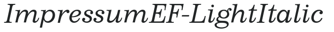 ImpressumEF-LightItalic preview