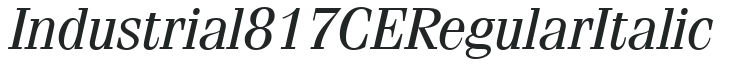 Industrial 817 CE Regular Italic preview