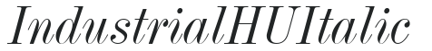 Industrial HU Italic preview