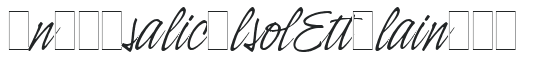 Indy Italic Alt LET Plain:1.0 preview