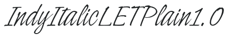 Indy Italic LET Plain:1.0 preview