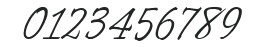 Indy Italic LET Plain:1.0 numbers preview