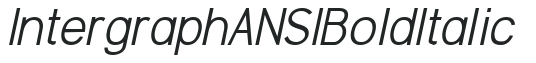 Intergraph ANSI Bold Italic preview