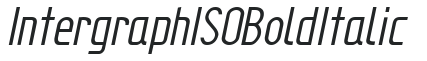 Intergraph ISO Bold Italic preview