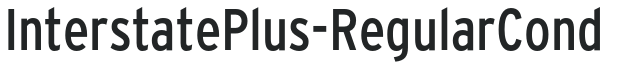 InterstatePlus-RegularCond letters preview