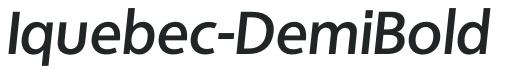 Iquebec-DemiBold preview