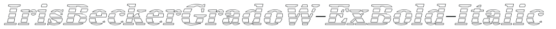 IrisBeckerGradoW-ExBold-Italic preview