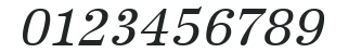 IrisBecker Italic numbers preview