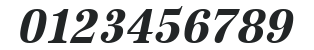 IrisBeckerNarrow Bold Italic numbers preview