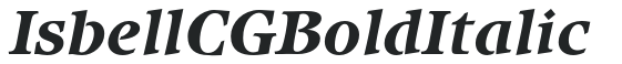 Isbell CG Bold Italic preview