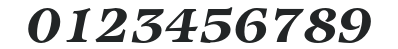 Isbell CG Bold Italic numbers preview