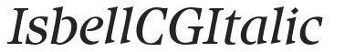 Isbell CG Italic preview