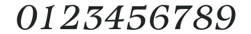 Isbell CG Italic numbers preview