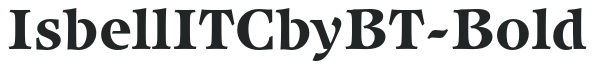 IsbellITCbyBT-Bold preview