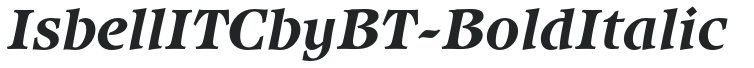 IsbellITCbyBT-BoldItalic preview