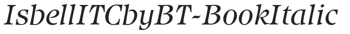 IsbellITCbyBT-BookItalic preview