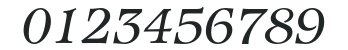 IsbellITCbyBT-BookItalic numbers preview
