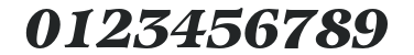 IsbellITCbyBT-HeavyItalic numbers preview