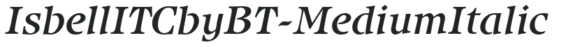 IsbellITCbyBT-MediumItalic preview