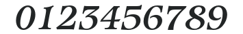 IsbellITCbyBT-MediumItalic numbers preview