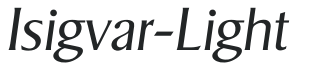 Isigvar-Light letters preview